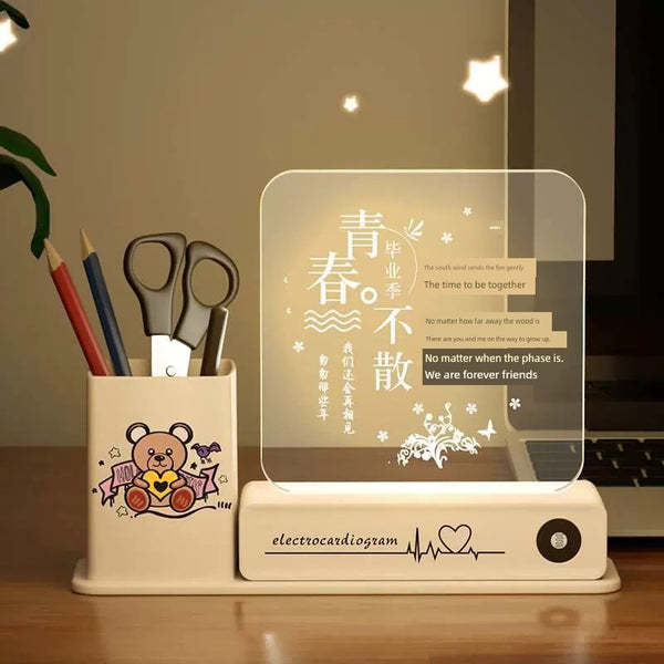 3D Small Induction Night Lamp Creative USB Plug-in Warm Light Bedside Night Light Gift Prizes Logo Lettering