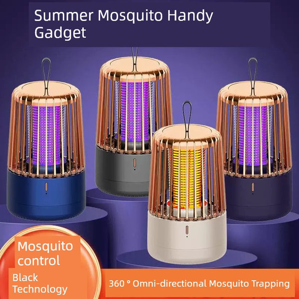 New Arrival Electric Shock Mosquito Killing Lamp Household USB Charging Suction Mosquito Killer Battery Racket Portable Smart Mosquito Killer Factory